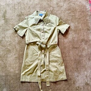 Modcloth Khaki Shirt Dress